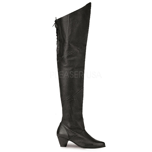 SALE! Funtasma Damen Kostüm Piraten-Stiefel Maiden-8828 Echt Leder schwarz