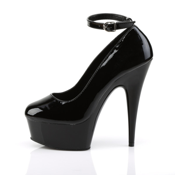 PleaserUSA Plateau-Pumps Delight-686 Lack schwarz