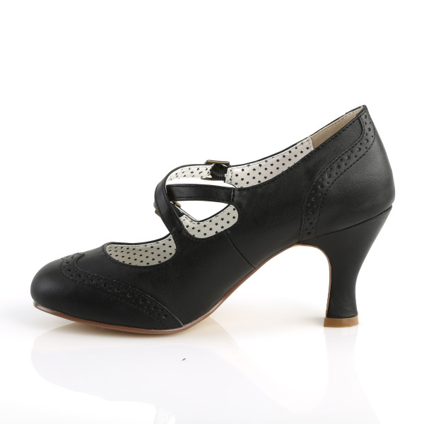 Pin Up Couture Damen Criss Cross Maryjane Pumps Flapper-35 schwarz
