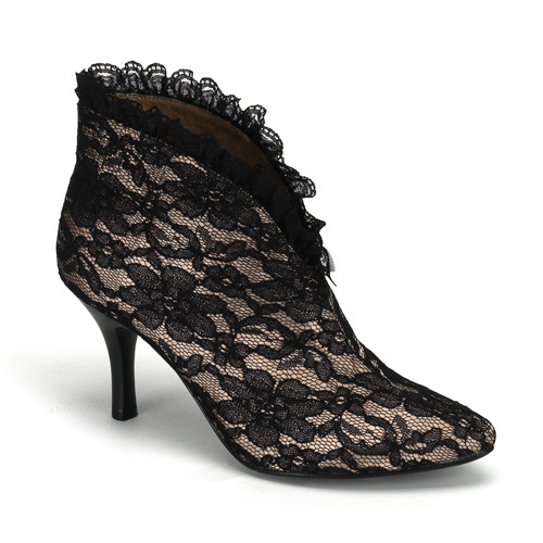 Funtasma Retro-Booties mit Spitze Beauty-01L schwarz/nude Gr. 37