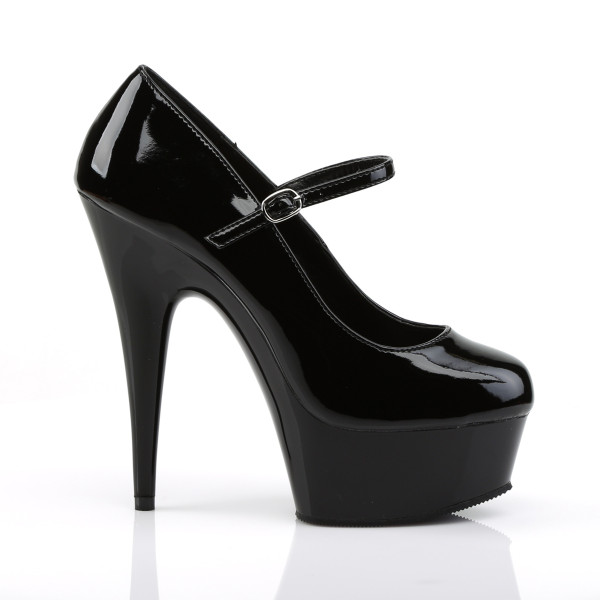 PleaserUSA Plateau-Pumps Delight-687 schwarz/schwarz