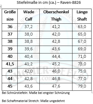 Funtasma Damen Overknee Stiefel Raven-8826 Echt Leder schwarz