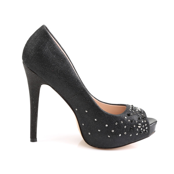 Fabulicious OpenToe Strass-Pumps Heiress-22R schwarz