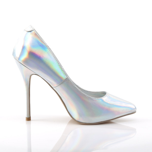 PleaserUSA High Heels Pumps Amuse-20 Silber holo