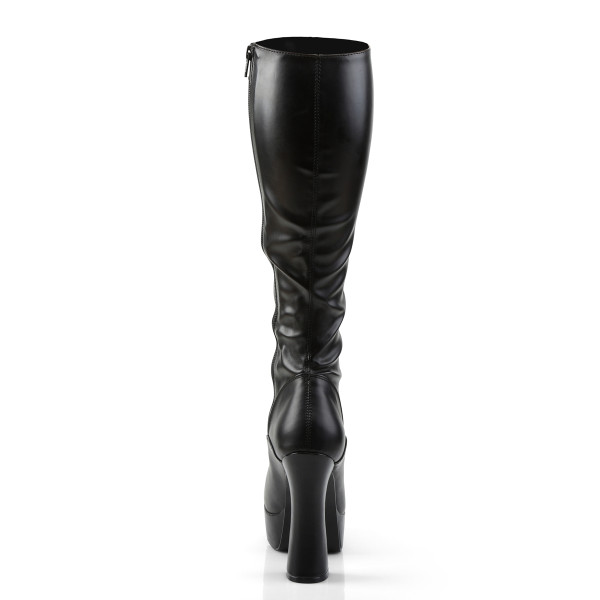 PleaserUSA Plateau-Kniestiefel Electra-2023 mattschwarz