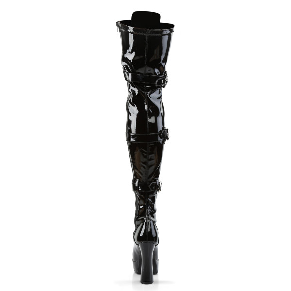 PleaserUSA Overknee-Stiefel Electra-3028 Lack schwarz