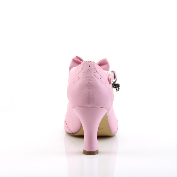 Pin Up Couture Damen T-Strap Spangen Pumps Flapper-11 pink