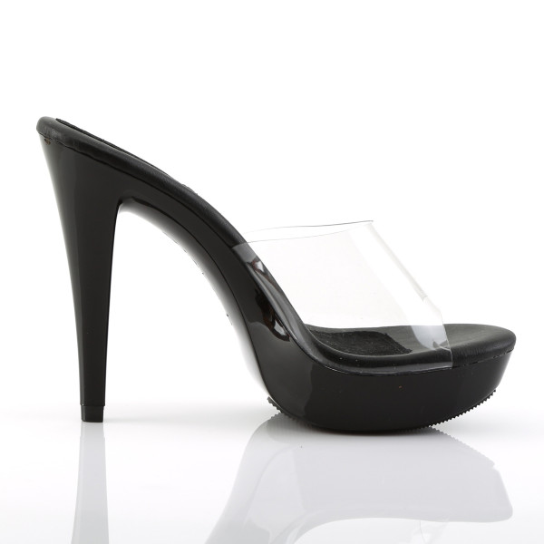 Fabulicious High Heel Pantoletten Cocktail-501 schwarz/klar