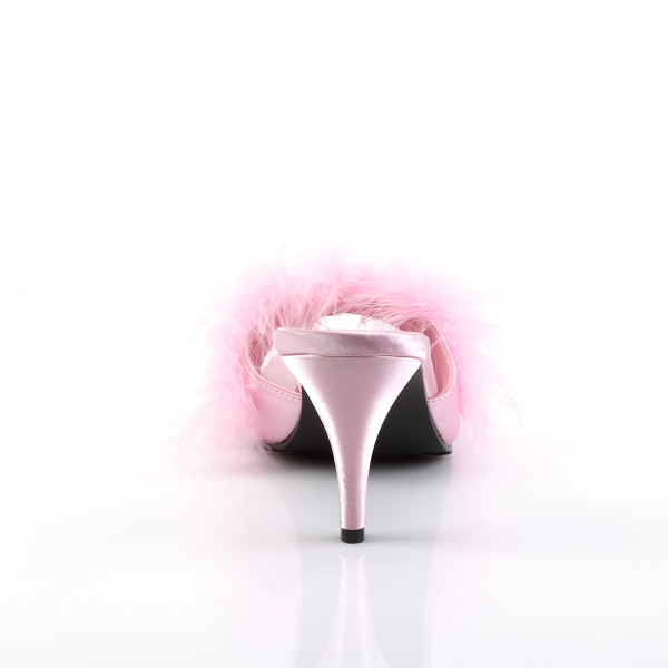 Fabulicious Damen Feder-Pantoletten Amour-03 babypink