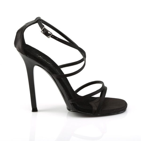 SALE! PleaserUSA Damen Sandaletten Gala-41 Satin schwarz