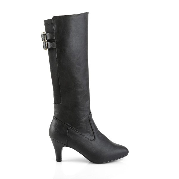 Pink Label Big size Damen Kniestiefel Divine-2018 schwarz Übergröße