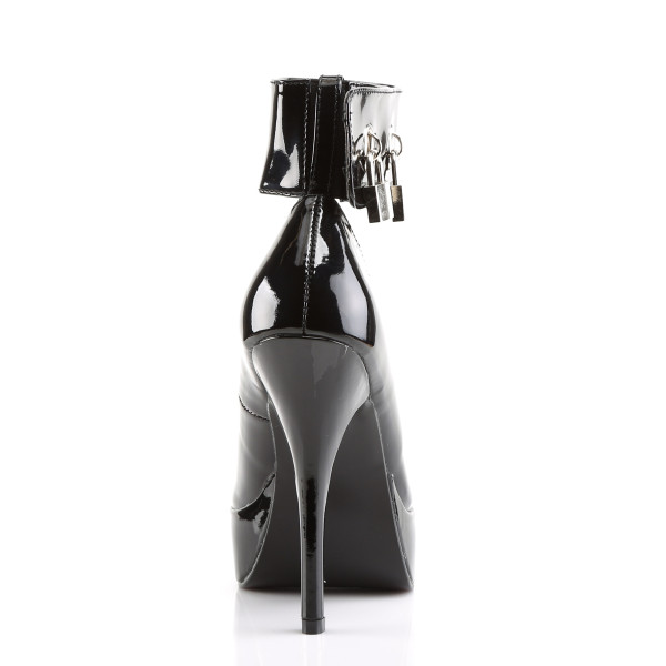 Devious Plateau-Pumps Indulge-534 Lack schwarz