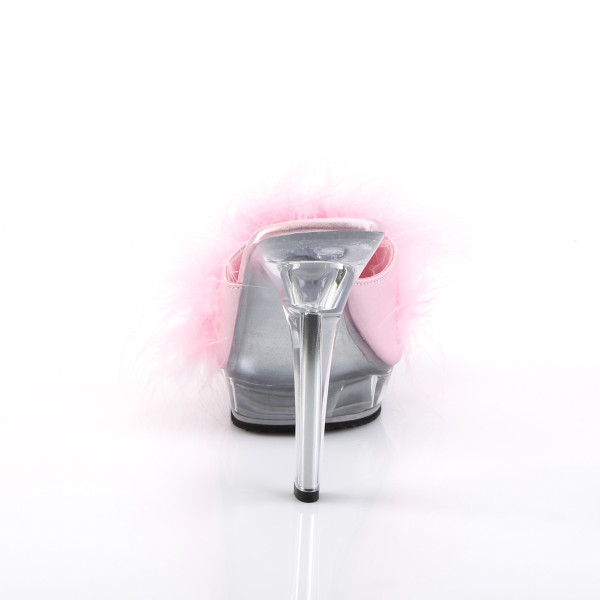 Fabulicious Plateau-Pantoletten Lip-101-8 babypink