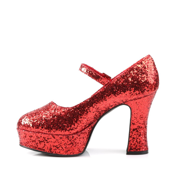 Funtasma Plateau-Pumps mit Glitter Maryjane-50G rot
