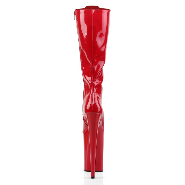 PleaserUSA Plateau-Kniestiefel Infinity-2020 Lack rot