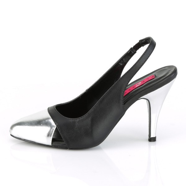 Pleaser Pink Label Slingback Pumps Dream-405 Kunstleder schwarz