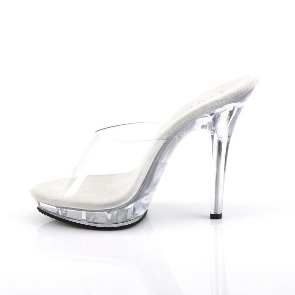 Fabulicious Plateau-Pantoletten Lip-101 klar/klar