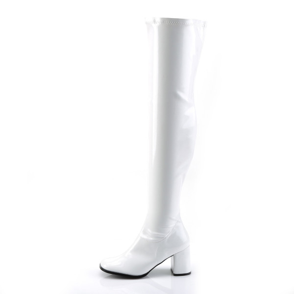 Funtasma Overknees Stretch-Stiefel Gogo-3000 weiß