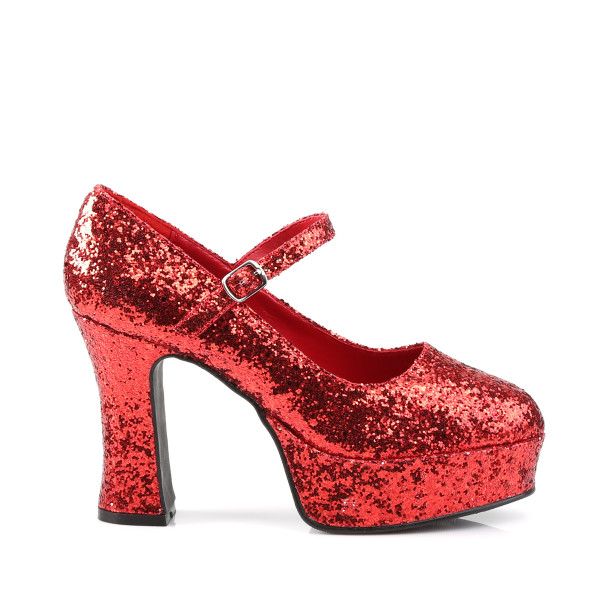 Funtasma Plateau-Pumps mit Glitter Maryjane-50G rot