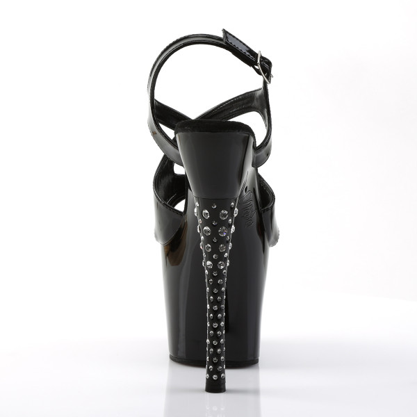 SALE! PleaserUSA Damen Gogo-Platform High Heels Diamond-730 Lack schwarz