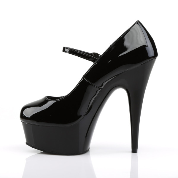 PleaserUSA Plateau-Pumps Delight-687 schwarz/schwarz