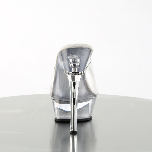 PleaserUSA Plateau-Sandaletten Allure-601 klar/klar