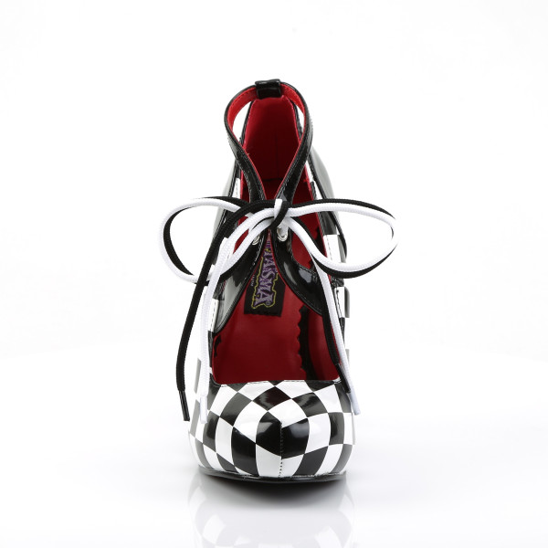 Funtasma Fantasy-High Heels Harlequin-03 schwarz/weiß