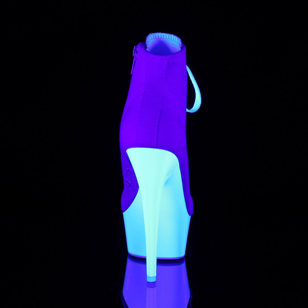 PleaserUSA Damen Stiefeletten Plateau Neon Booties Sport Delight-600SK pink