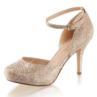 Tal-Desgn Damen Abendschuhe Party & Clubwear Plateaupumps Blockabsatz Hgh Heel Pumps N Bege