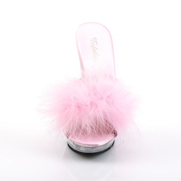 Fabulicious Plateau-Pantoletten Lip-101-8 babypink