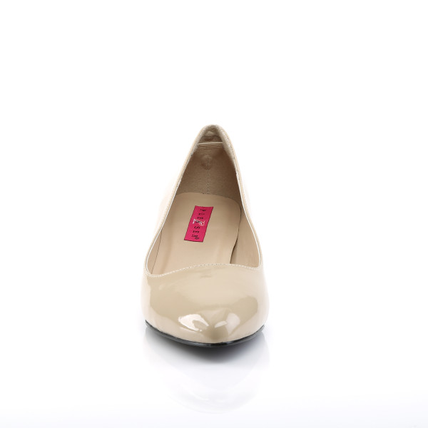 Pleaser Pink Label Extra weite Fab-420 Lack creme
