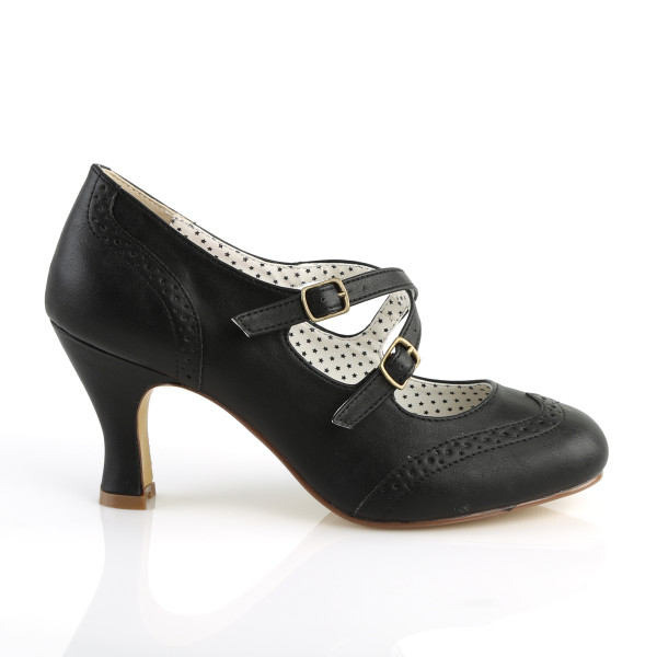 Pin Up Couture Damen Criss Cross Maryjane Pumps Flapper-35 schwarz