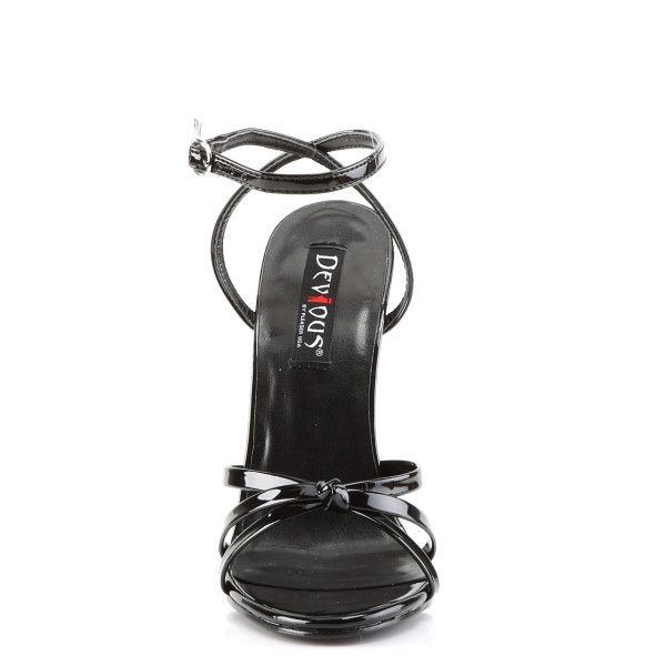 Devious High Heel-Sandaletten Domina-108 Lack schwarz