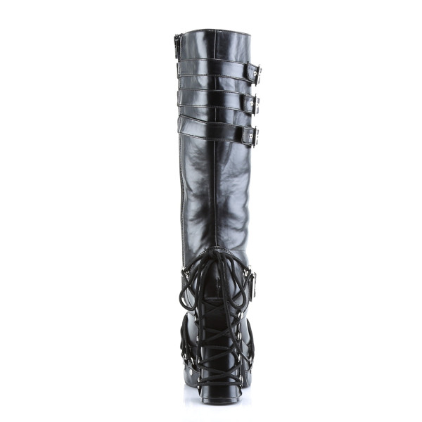 DemoniaCult Veggie Goth Lolita Stiefel Charade-206 schwarz