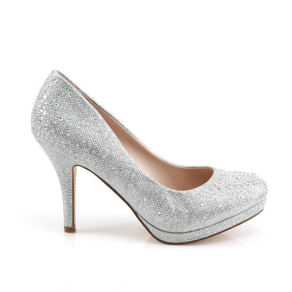 Fabulicious Brautschuhe Pumps Hochzeitsschuhe Covet-02 silber