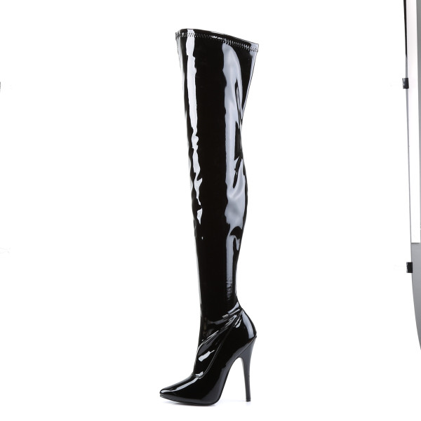 Devious High-Heel-Overknee-Stiefel Domina-3000 Lack schwarz
