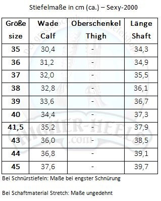 SALE! Funtasma Damen High Heel-Kniestiefel Sexy-2000 mattschwarz Gr. 35