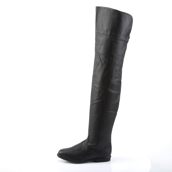 Funtasma Damen Overknee Stiefel Raven-8826 Echt Leder schwarz