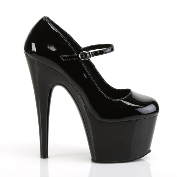 PleaserUSA Damen Fetish Platform Pumps Adore-787 Lack schwarz