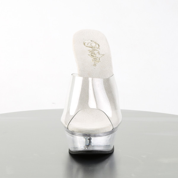 PleaserUSA Plateau-Sandaletten Allure-601 klar/klar