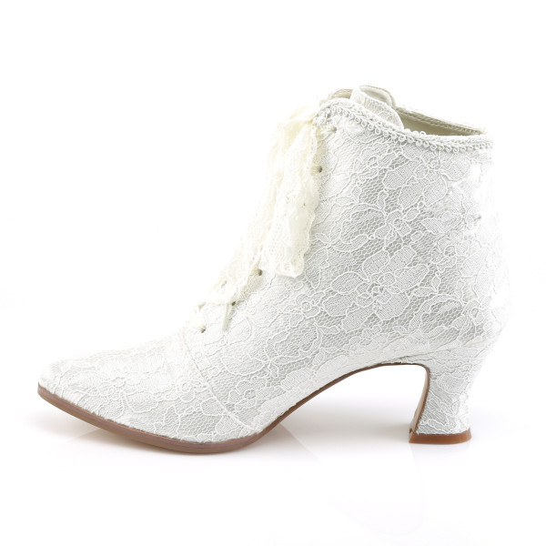 Fabulicious Stiefeletten Victorian-30 ivory