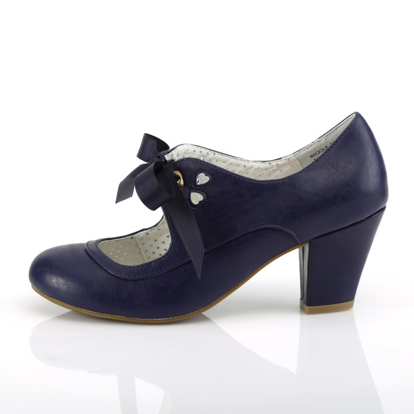 PinUp Couture Damen Mary Janes Pumps mit Schleife Wiggle-32 marineblau