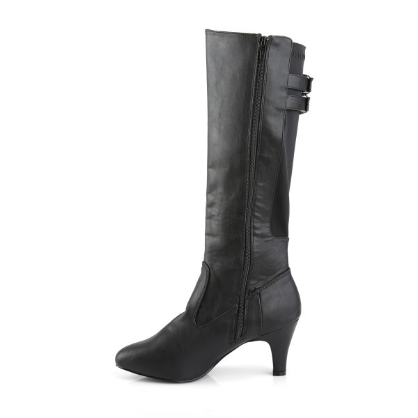 Pink Label Big size Damen Kniestiefel Divine-2018 schwarz Übergröße