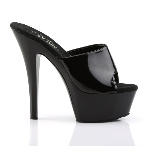 PleaserUSA Damen Plateau-Mules Kiss-201 schwarz/schwarz
