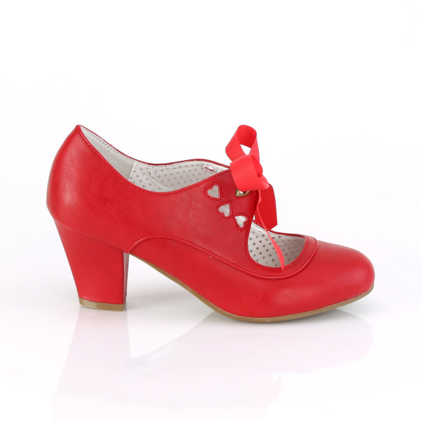 PinUp Couture Damen Mary Janes Pumps mit Schleife Wiggle-32 rot