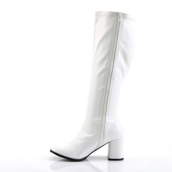 Funtasma Weitschaft-Kniestiefel Gogo-300WC mattweiß