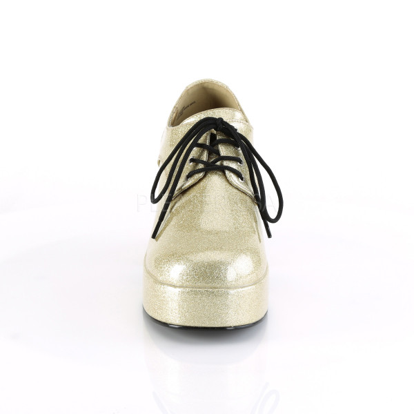 Funtasma 70s Glitzer Disco Herren Plateauschuhe Jazz-02G bright gold