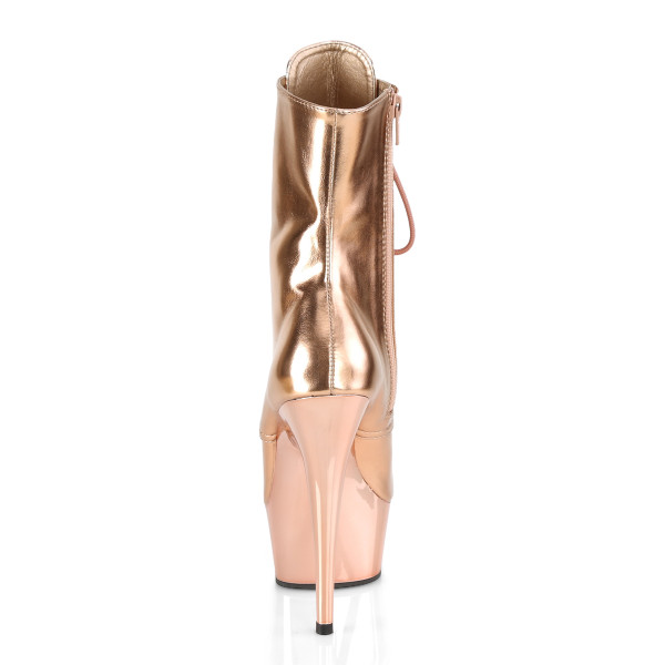 PleaserUSA Plateau-Stiefeletten Delight-1020 Rose-Gold