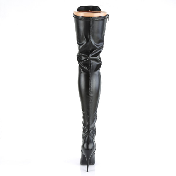 PleaserUSA High Heels-Overkneestiefel Seduce-3024 mattschwarz