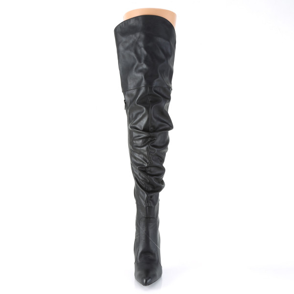 PleaserUSA Damen Overkneeboots Überkniestiefel Classique-3011 schwarz